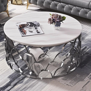 Harper Silver Sintered Stone Coffee Table
